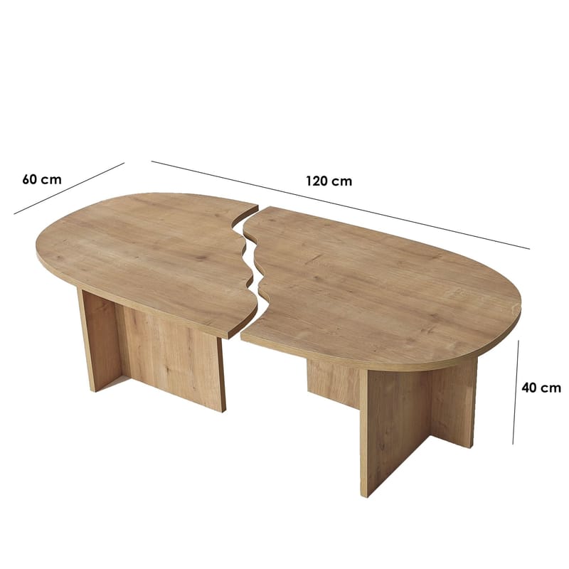 Jorvis Soffbord 120 cm Oval - Safir Ek - Möbler - Bord & matgrupper - Soffbord