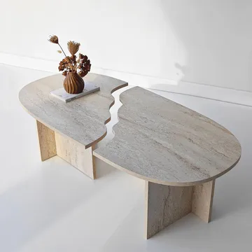 Jorvis Soffbord 120 cm Oval - Travertin - Möbler - Bord & matgrupper - Soffbord