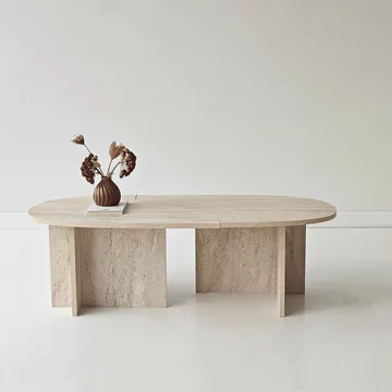 Jorvis Soffbord 120 cm Oval - Travertin - Möbler - Bord & matgrupper - Soffbord