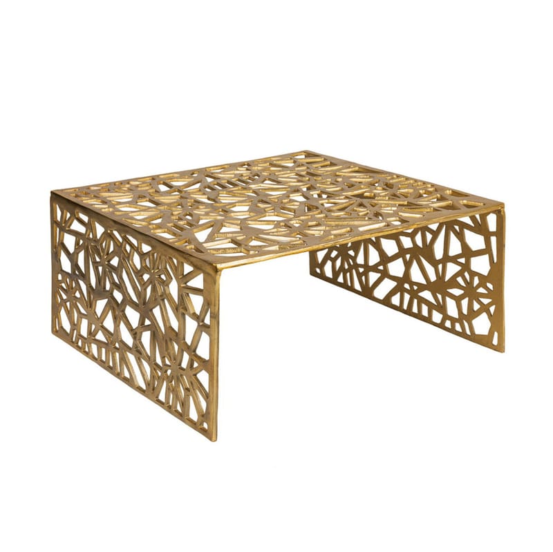 Junino 60 cm Kvadratiskt Soffbord i Metall - Guld - Möbler - Bord & matgrupper - Soffbord