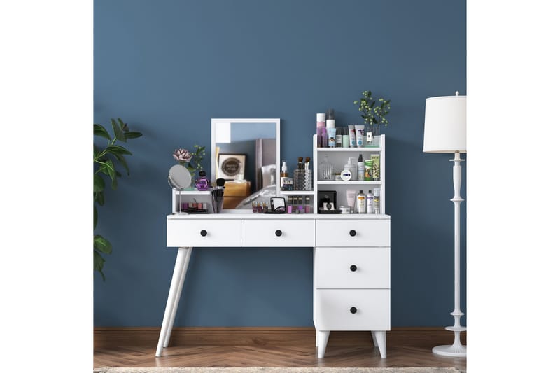 Junji Sminkbord 118,2x93,8 cm Vit - Hanah Home - Möbler - Bord & matgrupper - Sminkbord & toalettbord