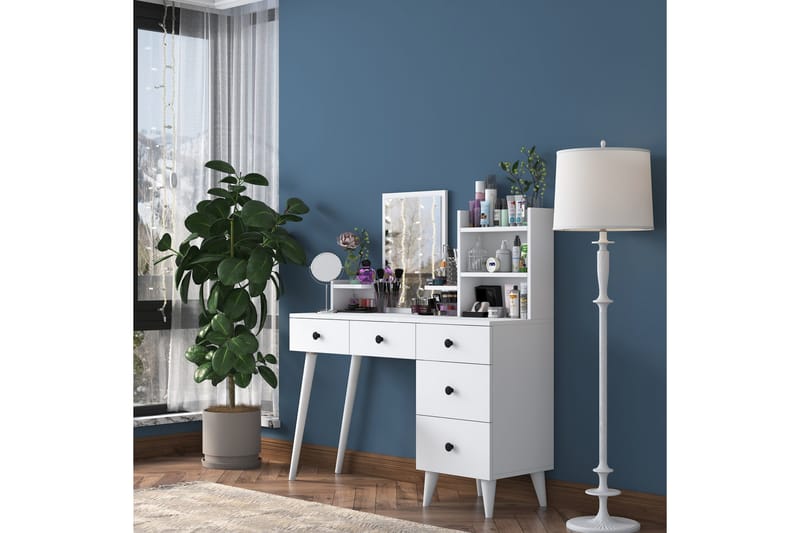 Junji Sminkbord 118,2x93,8 cm Vit - Hanah Home - Möbler - Bord & matgrupper - Sminkbord & toalettbord