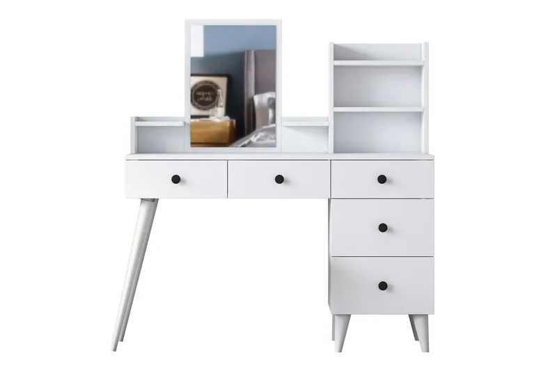 Junji Sminkbord 118,2x93,8 cm Vit, Hanah Home