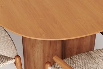 Juno Matgrupp rektangulärt 220 cm Ek med 6 Dastoori Matstolar - Ek - Möbler - Bord & matgrupper - Matgrupper