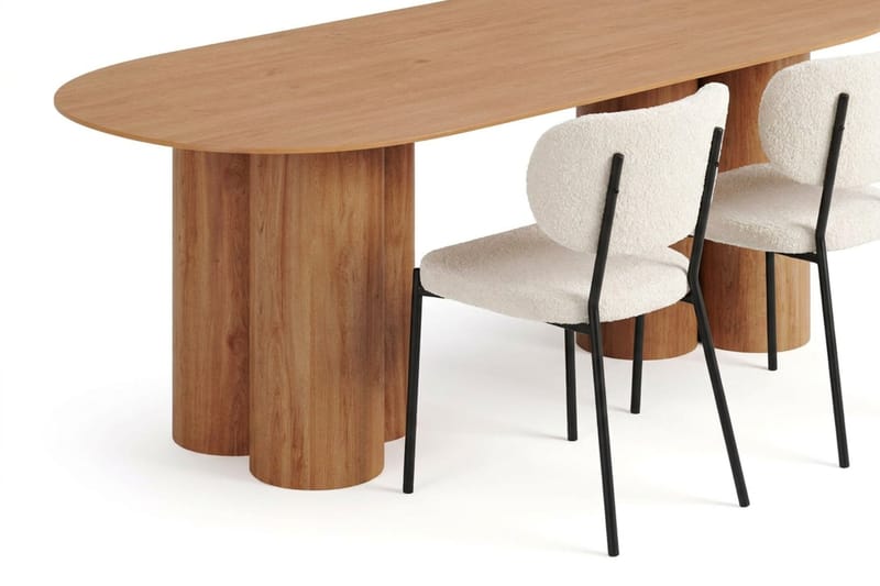 Juno Matgrupp rektangulärt 220 cm Ek med 6 Gemmiano Matstolar - Ek - Möbler - Bord & matgrupper - Matgrupper