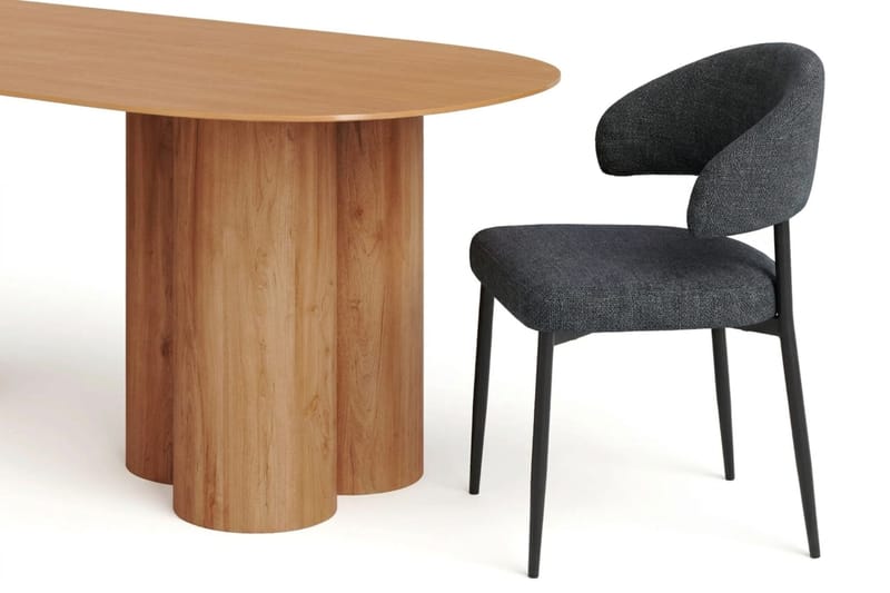 Juno Matgrupp rektangulärt 220 cm Ek med 6 Sawako Matstolar - Ek - Möbler - Bord & matgrupper - Matgrupper