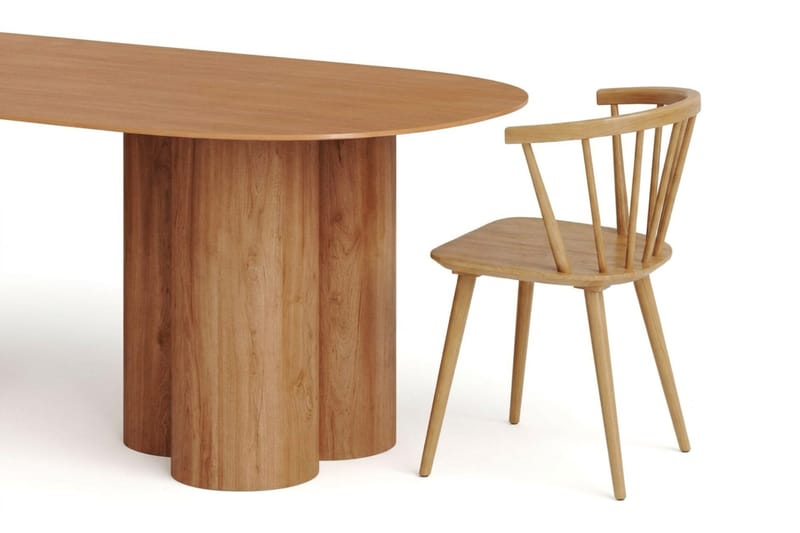 Juno Matgrupp rektangulärt 220 cm Ek med 6 Tyrö Matstolar - Ek - Möbler - Bord & matgrupper - Matgrupper