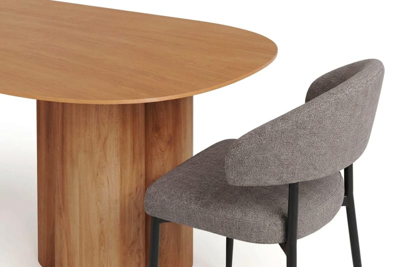 Juno Matgrupp rektangulärt 220 cm Ek med 8 Sawako Matstolar - Ek - Möbler - Bord & matgrupper - Matgrupper
