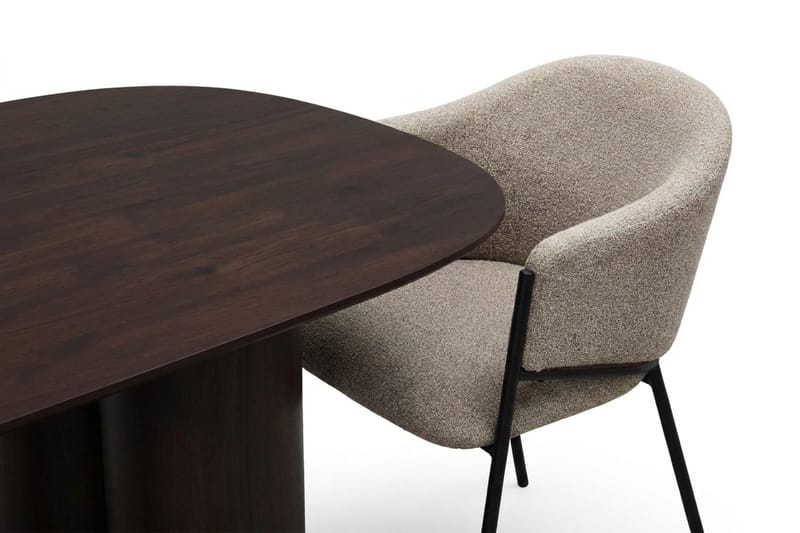 Juno Matgrupp rektangulärt 220 cm Rökt Ek med 6 Filip Matstolar - Rökt ek - Möbler - Bord & matgrupper - Matgrupper