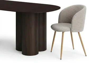 Juno Matgrupp rektangulärt 220 cm Rökt Ek med 6 Greya Matstolar - Rökt ek - Möbler - Bord & matgrupper - Matgrupper