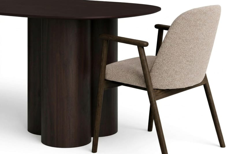 Juno Matgrupp rektangulärt 220 cm Svart med 6 Reciclar Matstolar - Svart - Möbler - Bord & matgrupper - Matgrupper