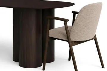 Juno Matgrupp rektangulärt 220 cm Svart med 6 Reciclar Matstolar - Svartlaserad ek - Möbler - Bord & matgrupper - Matgrupper