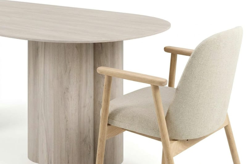 Juno Matgrupp rektangulärt 220 cm Vitlaserad med 6 Reciclar Matstolar - Vitlaserad - Möbler - Bord & matgrupper - Matgrupper