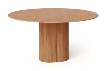 Juno Runt Matbord 150 cm med Trä- och Ekutseende - Natur - Möbler - Bord & matgrupper - Matbord & köksbord