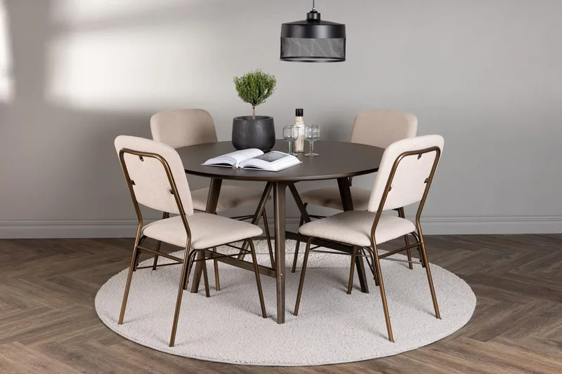 Kaseidon Matbord 100 cm med 4 Seda Matstol