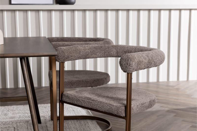 Kaseidon Matgrupp 120 cm Rektangulär med 4 Morning stolar - Brun - Möbler - Bord & matgrupper - Matgrupper