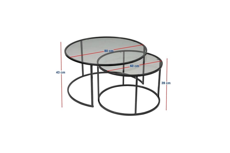 Kashiwa Soffbord 80 cm - Svart - Möbler - Bord & matgrupper - Soffbord