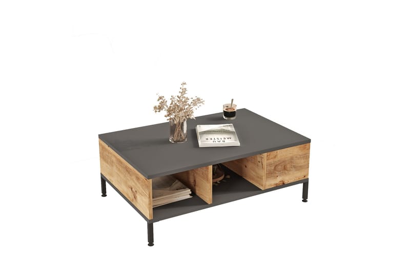 Kaushar Soffbord 90x60 cm Mörkblå/Svart - Hanah Home - Möbler - Bord & matgrupper - Soffbord