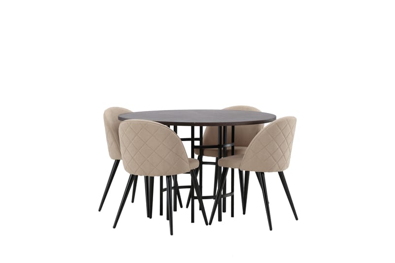 Kavenhamn Matgrupp  115 cm Rund med 4 Sedavi stolar - Beige - Möbler - Bord & matgrupper - Matgrupper