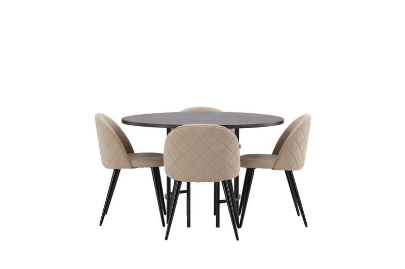 Kavenhamn Matgrupp  115 cm Rund med 4 Sedavi stolar - Beige - Möbler - Bord & matgrupper - Matgrupper