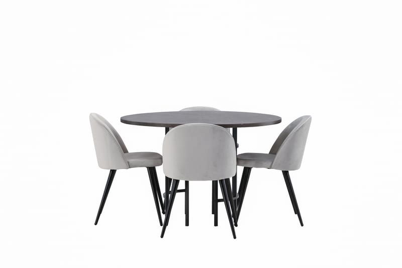 Kavenhamn Matgrupp  115 cm Rund med 4 Sedavi stolar - Grå - Möbler - Bord & matgrupper - Matgrupper