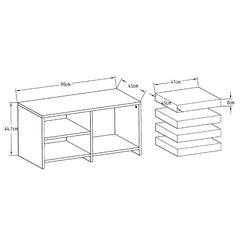 Kavon Soffbordsset 90x44,1x45 cm - Travertin - Möbler - Bord & matgrupper - Soffbord