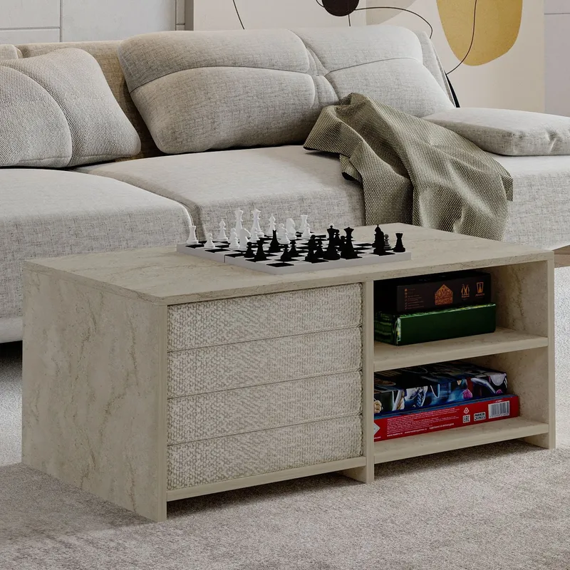 Kavon Soffbordsset 90x44,1x45 cm - Travertin - Möbler - Bord & matgrupper - Soffbord