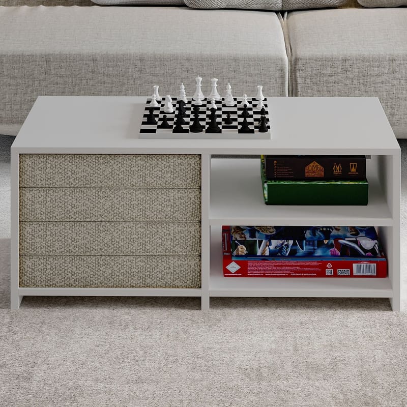 Kavon Soffbordsset 90x44,1x45 cm - Vit - Möbler - Bord & matgrupper - Soffbord