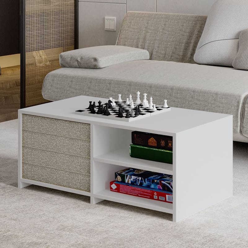 Kavon Soffbordsset 90x44,1x45 cm - Vit - Möbler - Bord & matgrupper - Soffbord