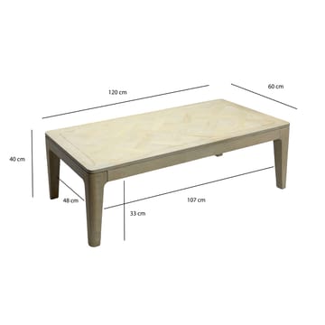 Kelela Soffbord 120 cm - Vitlaserad - Möbler - Bord & matgrupper - Soffbord
