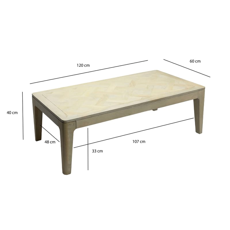 Kelela Soffbord 120 cm - Vitlaserad - Möbler - Bord & matgrupper - Soffbord
