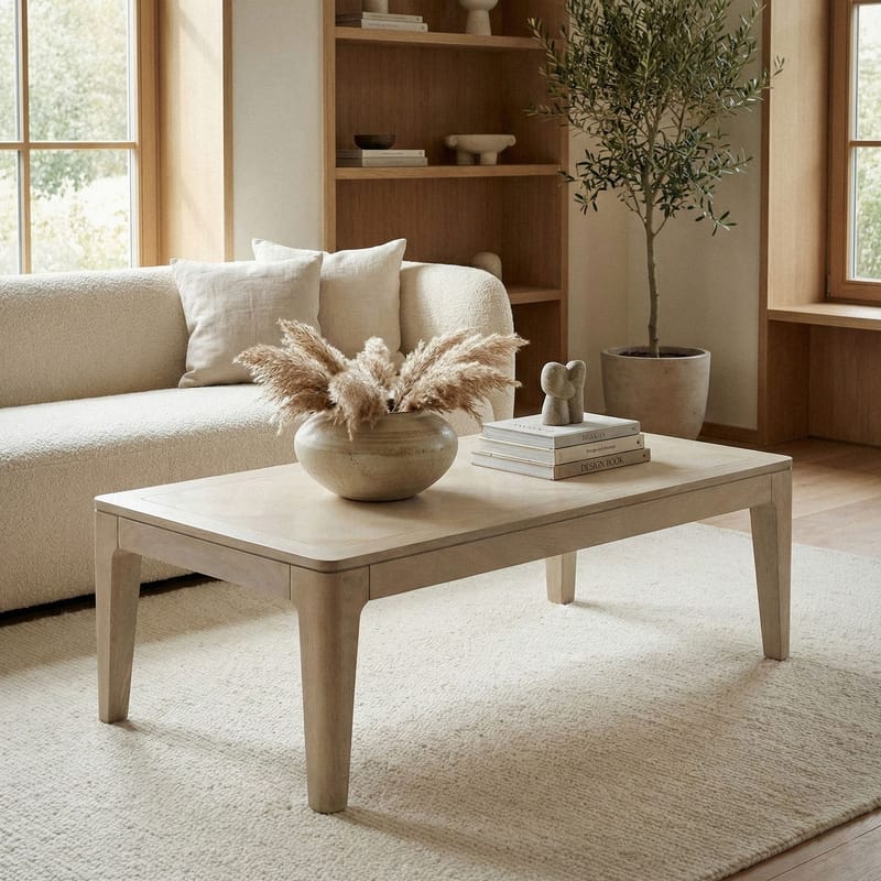 Kelela Soffbord 120 cm - Vitlaserad - Möbler - Bord & matgrupper - Soffbord
