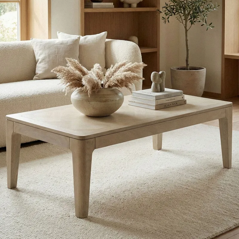 Kelela Soffbord 120 cm - Vitlaserad - Möbler - Bord & matgrupper - Soffbord
