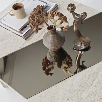 Kelrosin Soffbord Rektangulär - Bronzie/Travertin - Möbler - Bord & matgrupper - Soffbord