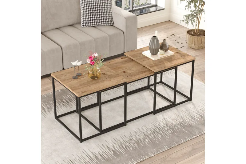 Kenkichi Soffbord 50x50 cm Mörkblå - Hanah Home - Möbler - Bord & matgrupper - Soffbord