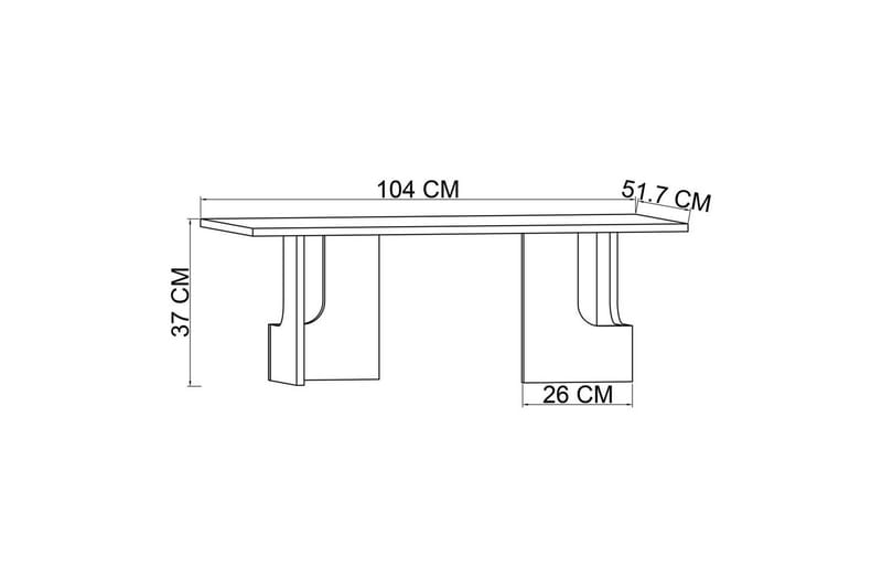 Kiros Soffbord 104 cm - Beige - Möbler - Bord & matgrupper - Soffbord