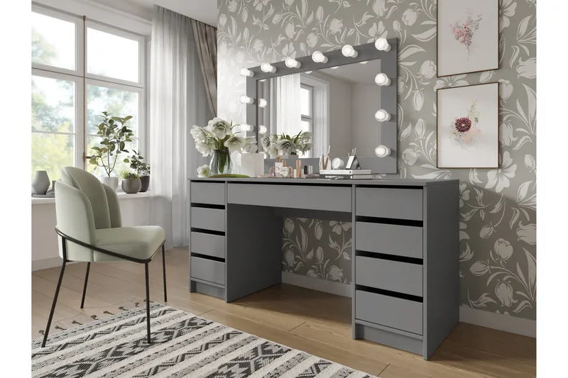 Adrash Skrivbord 55x154 cm - Grå - Möbler - Bord & matgrupper - Kontorsbord - Skrivbord