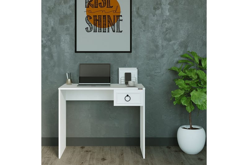 Ajra Skrivbord 90x51 cm Vit - Hanah Home - Möbler - Bord & matgrupper - Kontorsbord - Skrivbord