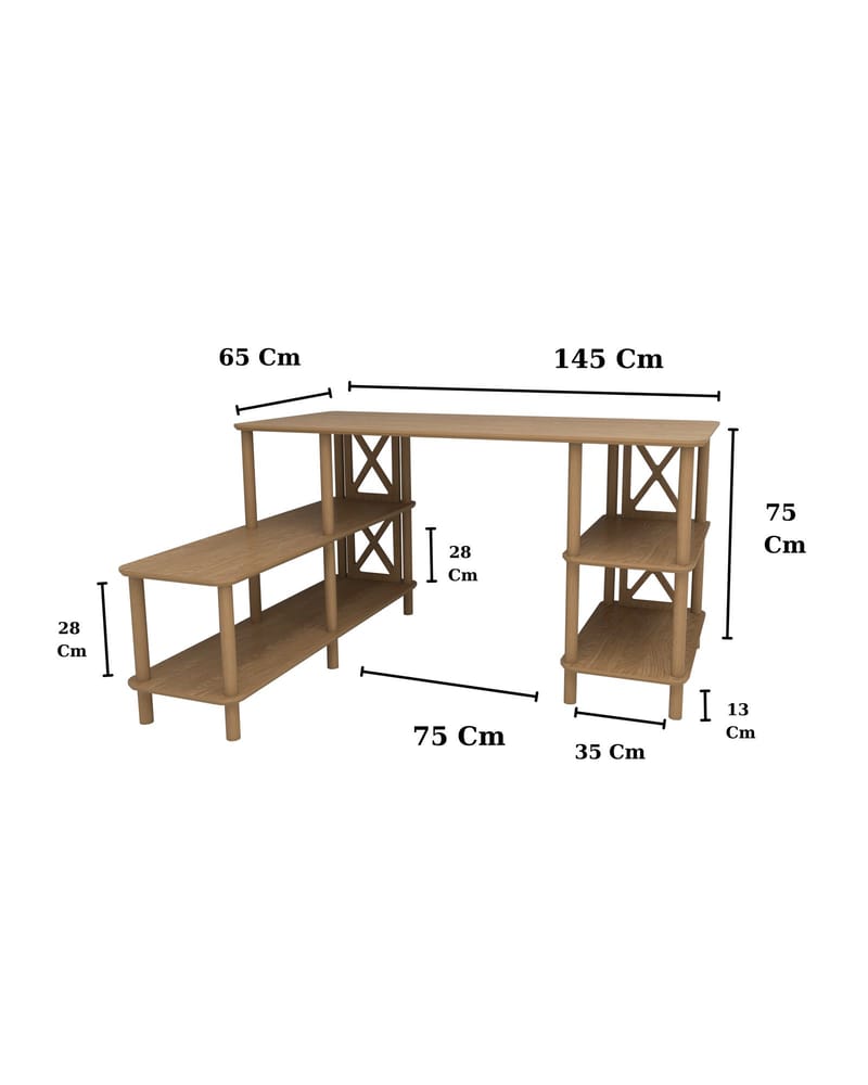 Akiliano Skrivbord 145 cm - Ek - Möbler - Bord & matgrupper - Kontorsbord - Skrivbord
