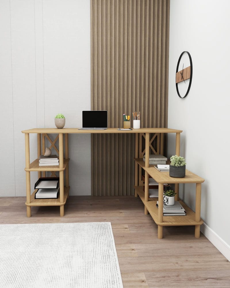 Akiliano Skrivbord 145 cm - Ek - Möbler - Bord & matgrupper - Kontorsbord - Skrivbord