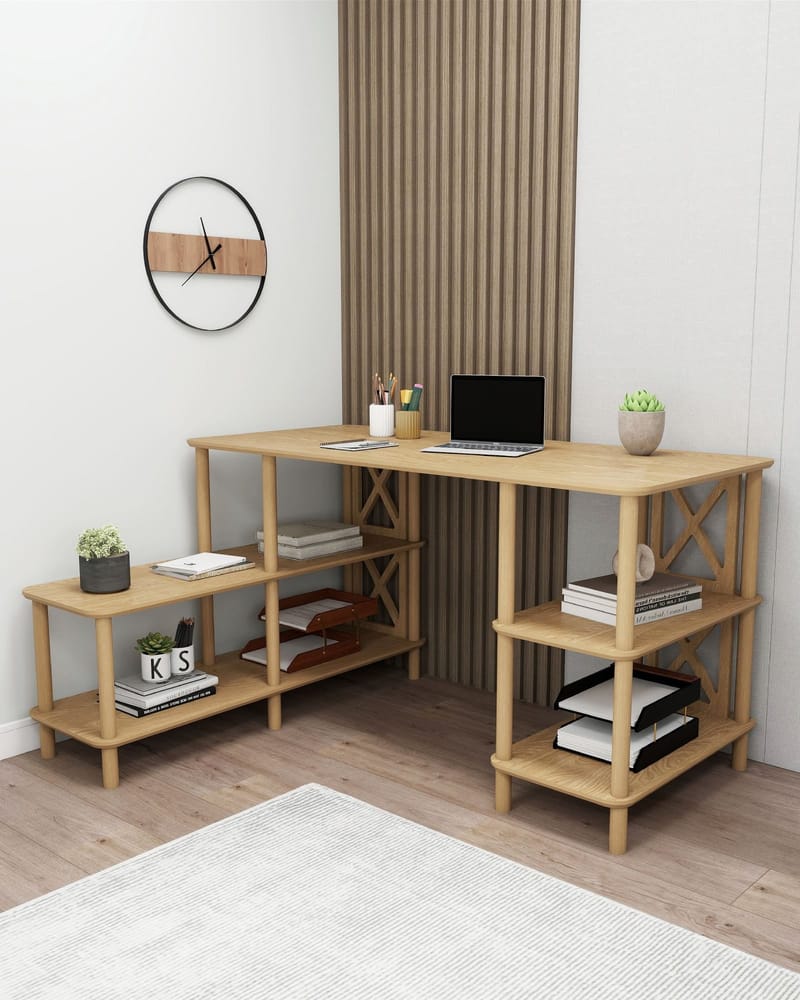 Akiliano Skrivbord 145 cm - Ek - Möbler - Bord & matgrupper - Kontorsbord - Skrivbord