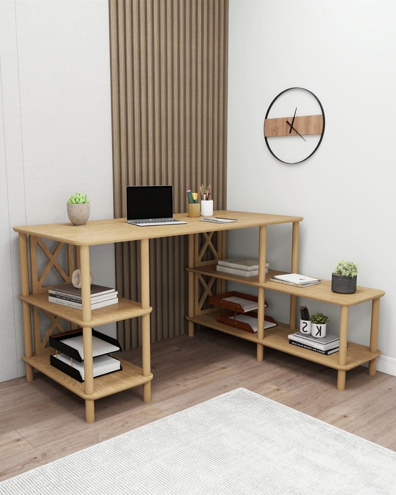 Akiliano Skrivbord 145 cm - Ek - Möbler - Bord & matgrupper - Kontorsbord - Skrivbord