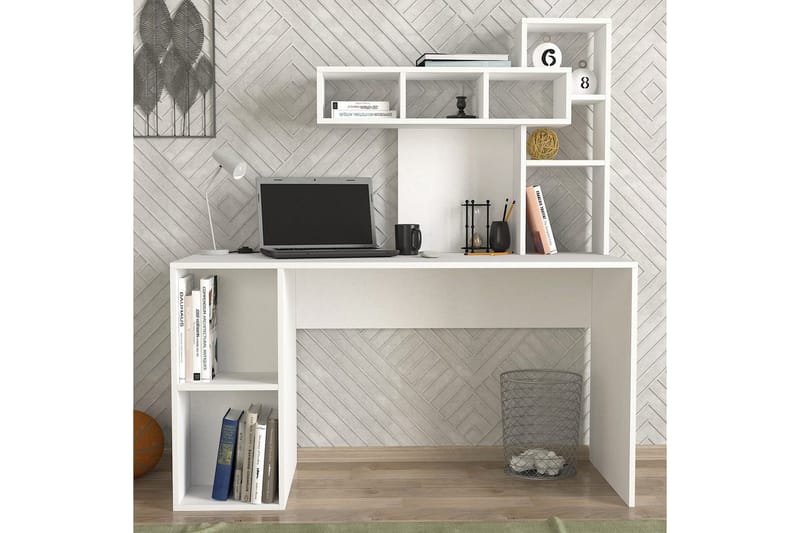 Alera Skrivbord 60x140 cm - Guld/Vit - Möbler - Bord & matgrupper - Kontorsbord - Skrivbord