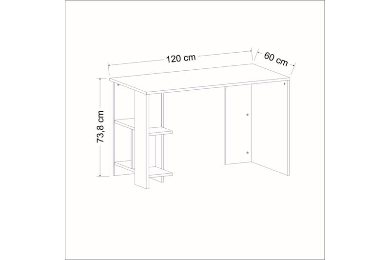 Alyasmin Skrivbord 120x60 cm Blå - Hanah Home - Möbler - Bord & matgrupper - Kontorsbord - Skrivbord