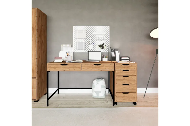 Atlas Skrivbord 55x160 cm, Brun