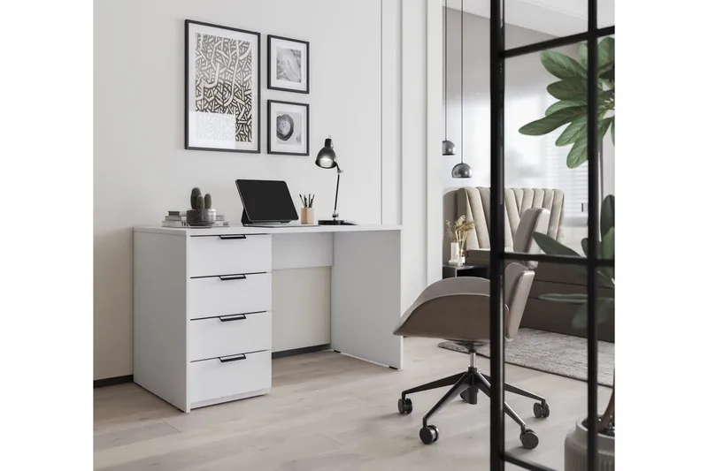 Barold Skrivbord 120x60 cm - Vit - Möbler - Bord & matgrupper - Kontorsbord - Skrivbord