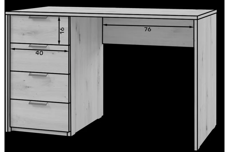 Barold Skrivbord 120x60 cm - Vit - Möbler - Bord & matgrupper - Kontorsbord - Skrivbord