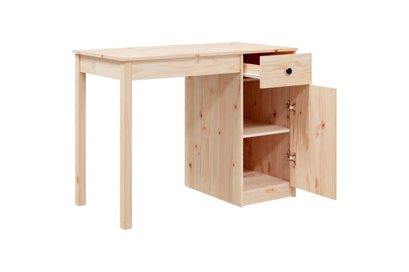 beBasic Skrivbord 100x50x75 cm massiv furu - Brown - Möbler - Bord & matgrupper - Kontorsbord - Skrivbord