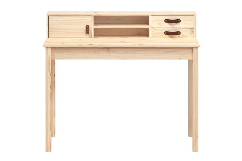 beBasic Skrivbord 110x50x93 cm massiv furu - Brown - Möbler - Bord & matgrupper - Kontorsbord - Skrivbord