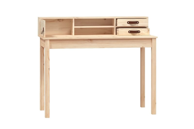 beBasic Skrivbord 110x50x93 cm massiv furu - Brown - Möbler - Bord & matgrupper - Kontorsbord - Skrivbord